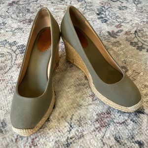 Olive Green J. Crew Wedges Size 10